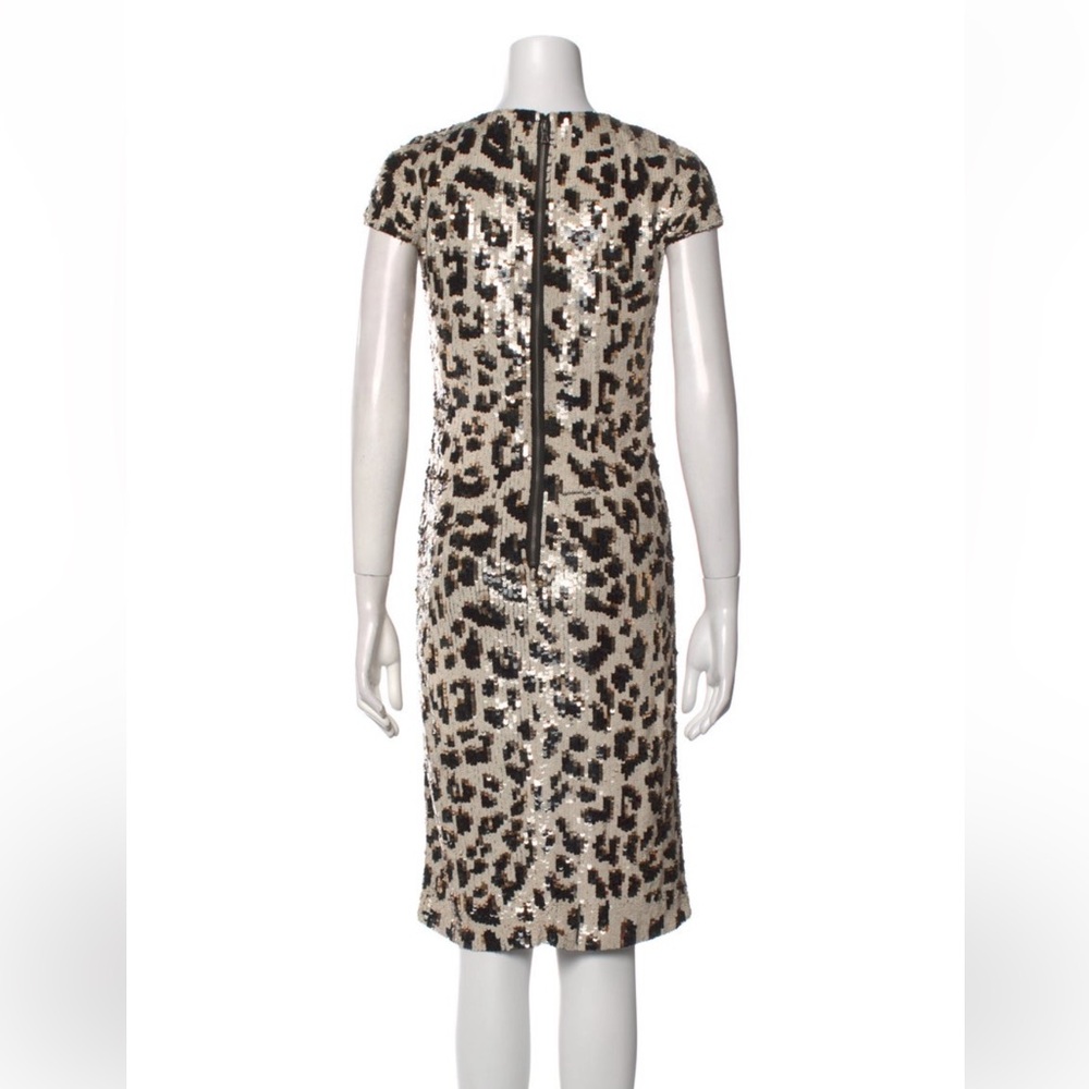 Alice + Olivia Black and Gold Sequin Dress - Picture 4 of 5